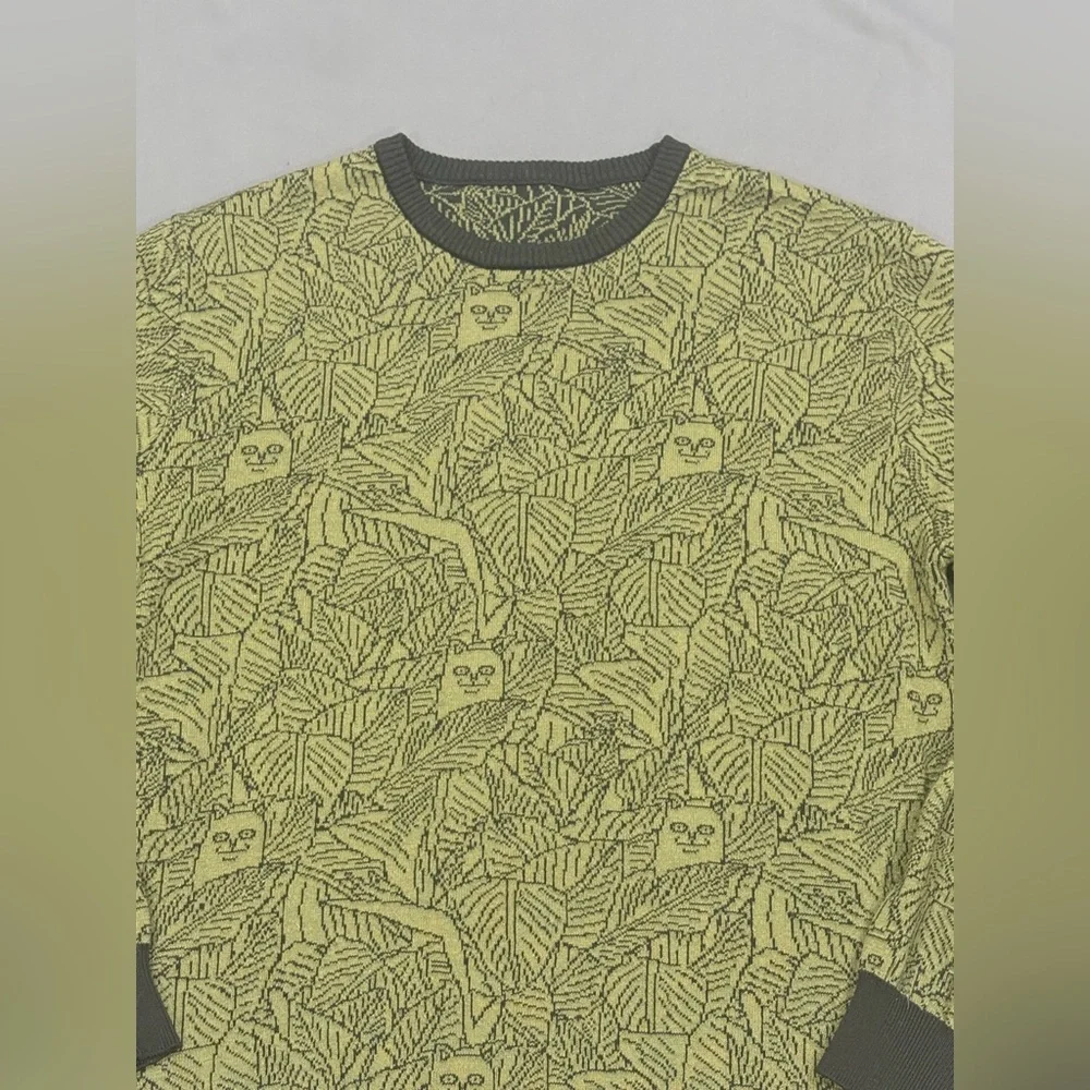 Ripndip Olive Leaf Pattern Crewneck Sweater - Picture 2 of 9